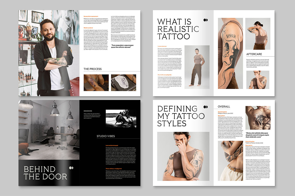 Tattoo Artist Portfolio Template, a Brochure Template by BrandPacks (Photo 3 of 5)