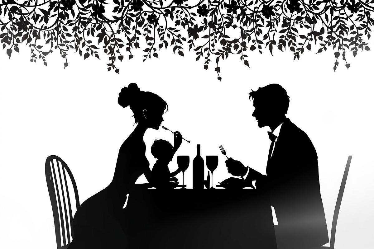 Minimalist family eating dinner, an Illustration by Amazin_art (Photo 4 of 17)