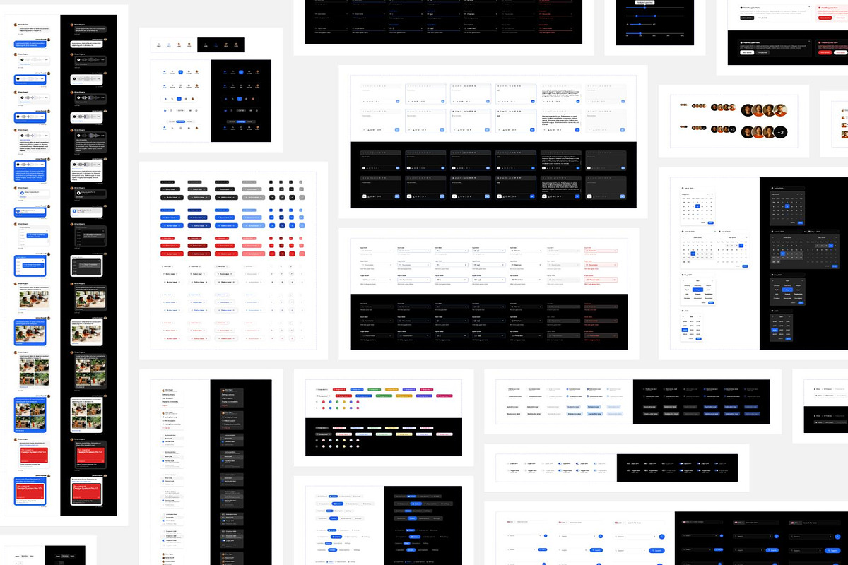 Design System Pro Atomic1.0Dark Mode, an UI Kit Template by Lumina_ui_ux202 (Photo 1 of 8)