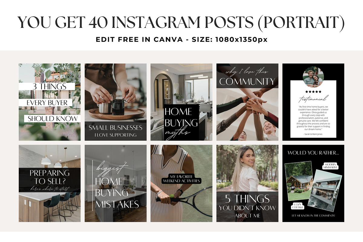 Real Estate Instagram Templates, a Social Media Template by BrandhavenStudio (Photo 3 of 10)
