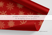 Gold glitter snowflakes clip art, an Object Graphic by Palette Pursuit (Thumbnail 3 of 4)