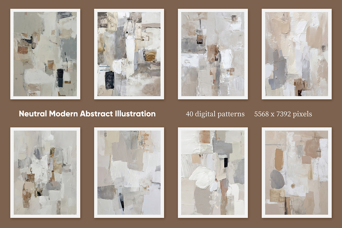 Neutral Modern Abstract Illustration, a Decorative Illustration by Housui Patterns (Photo 4 of 9)