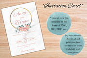 Floral Wedding Invitation Template, an Invitation Template by Talentex Invitations (Thumbnail 2 of 4)
