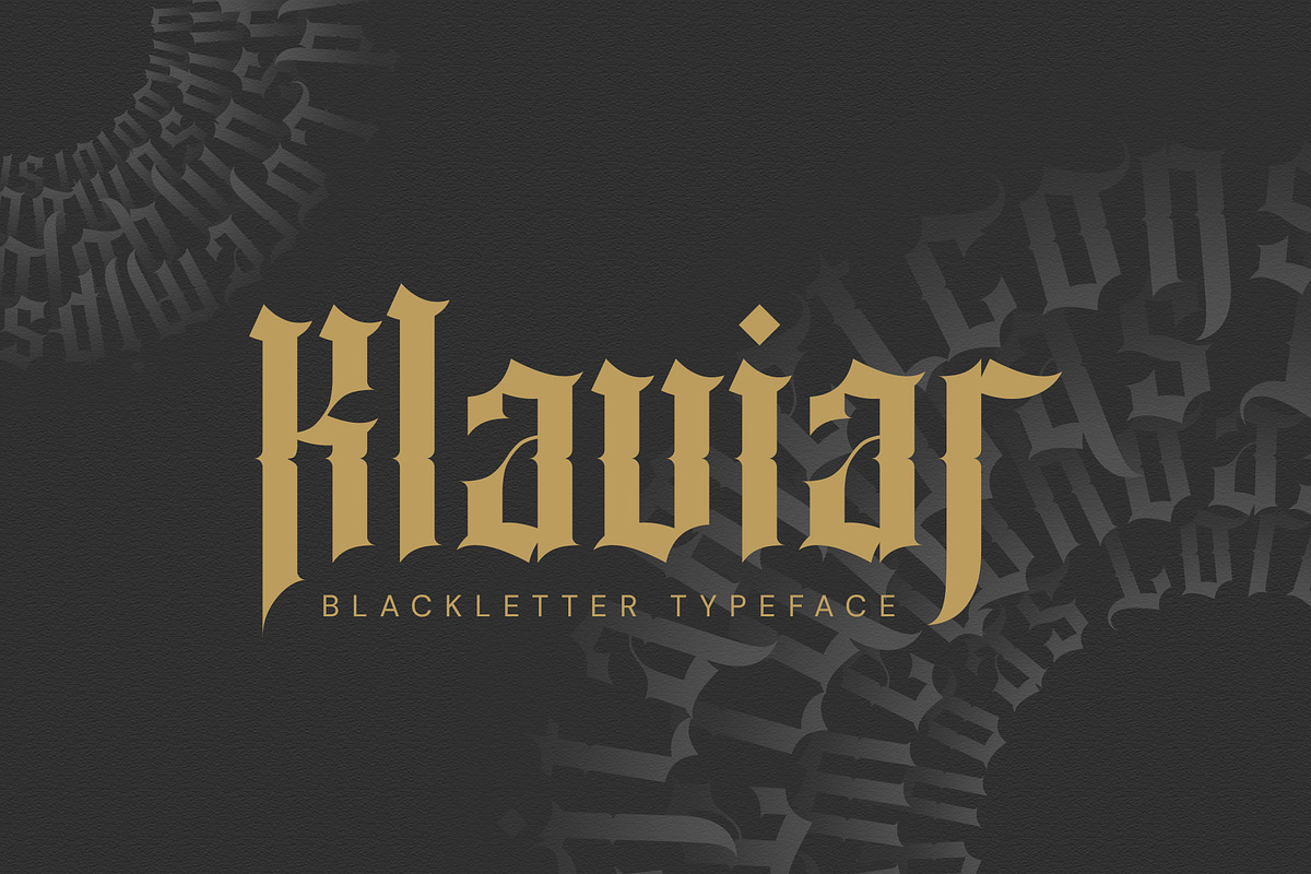 Klaviar Blackletter Font, a Blackletter Font by Idea Studio (Photo 1 of 10)