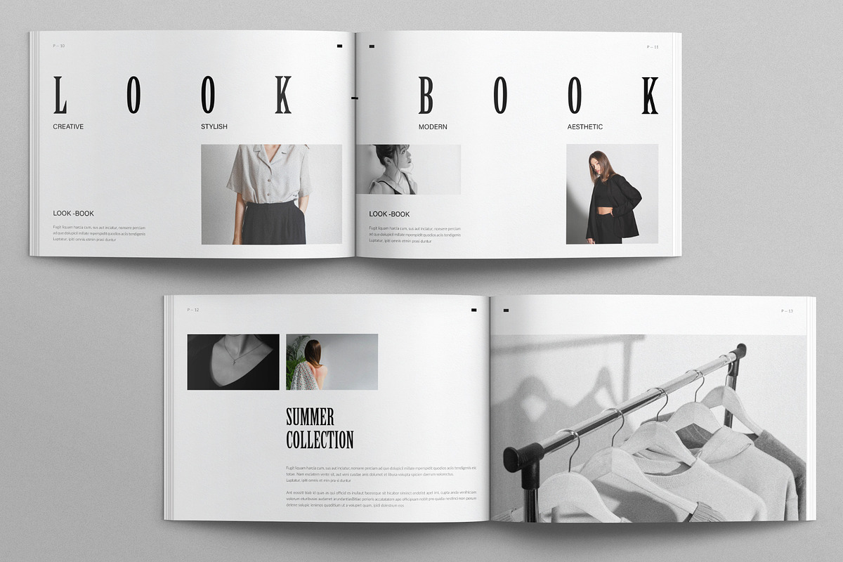 Minimal Lookbook Template Landscape, a Magazine Template by E-Type (Photo 5 of 8)