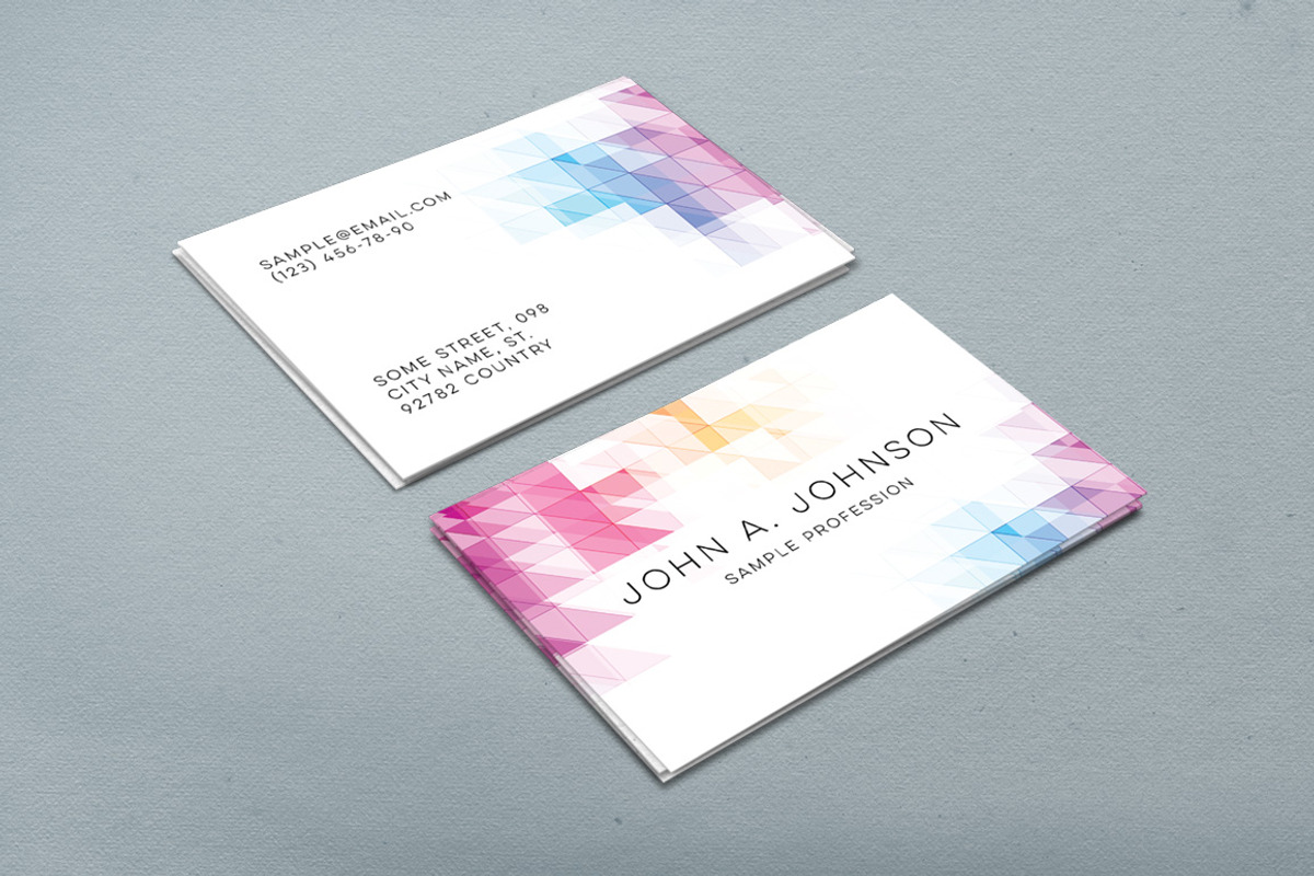 Geometric Business Card Template, a Business Card Template by lissius (Photo 5 of 6)