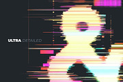 Digital Glitch Pixel Letters Overlay, a Symbol Font by PhotoSpirit (Thumbnail 6 of 8)
