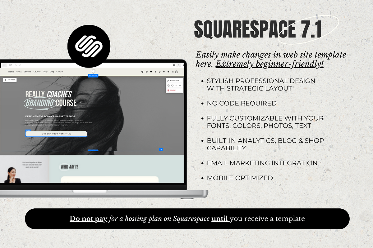 Coaches Squarespace Website Template, a Squarespace Template by barsrsind (Photo 7 of 12)