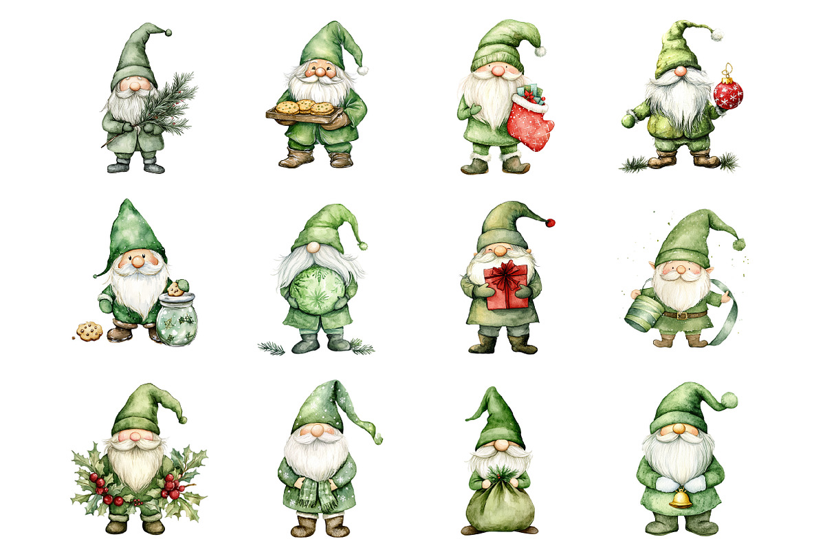Green Christmas Gnome Steal, an Illustration by Design Market (Photo 3 of 3)