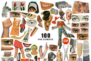 70s Retro Collage Kit / 230+ objects, an Object Graphic by Kaleriia (Thumbnail 3 of 11)