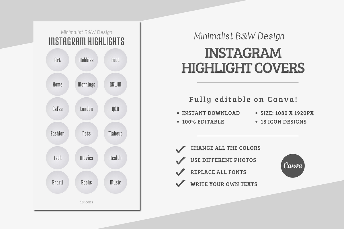 INSTAGRAM HIGHLIGHT COVERS, a Social Media Template by The Little Lily Studio (Photo 5 of 5)