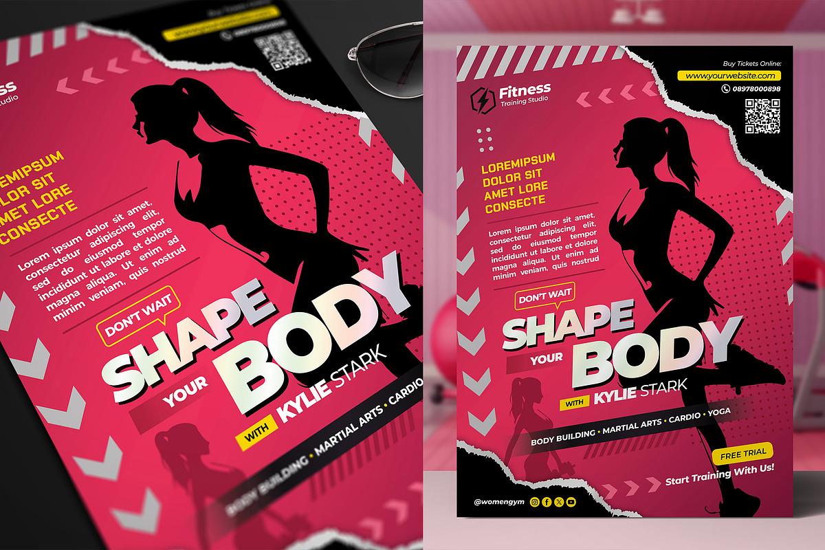 Women Fitness Flyer, a Flyer Template by Aarley Kaiven (Photo 1 of 3)