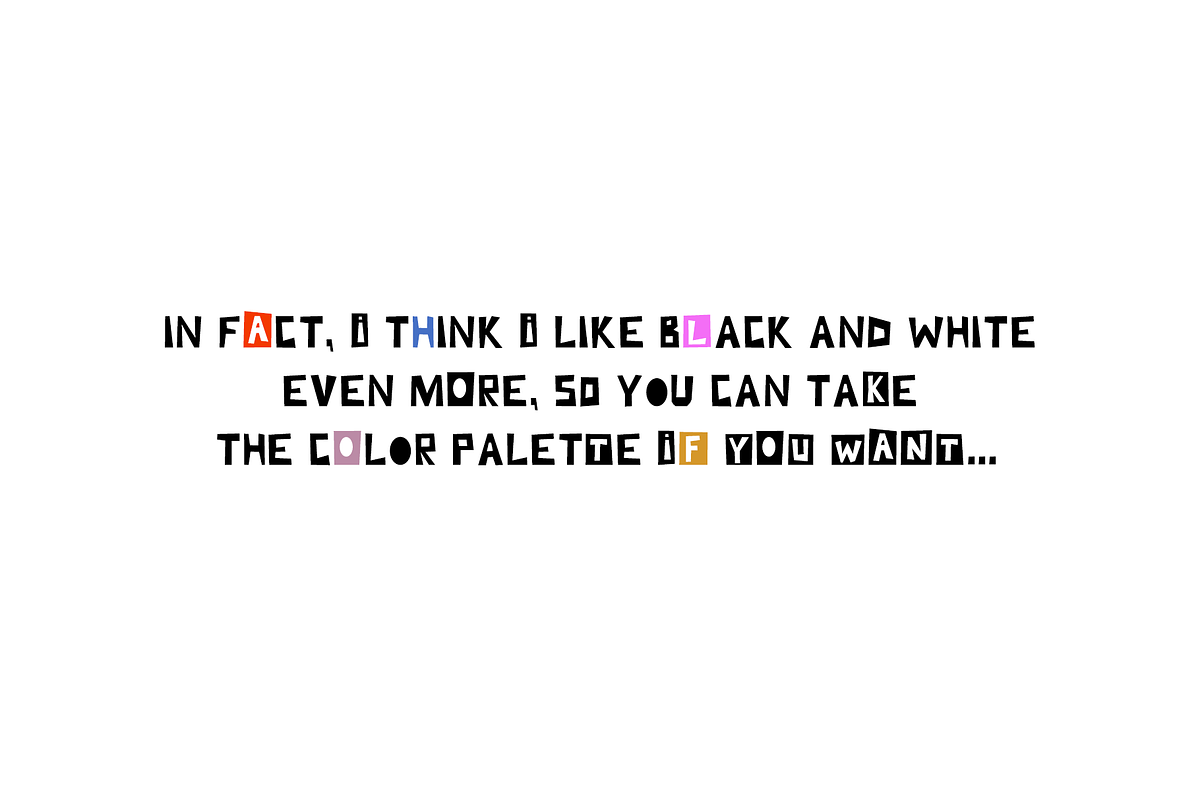 Paper Cut Out Color Bitmap Font, a Handwritten Font by Kasia Sokolovska (Photo 7 of 7)