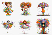 whimsical fairy  clipart, an Illustration by CreationArt (Thumbnail 4 of 5)
