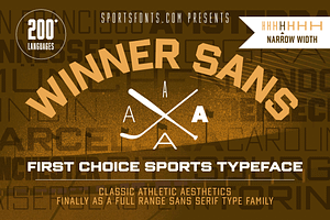 Winner Sans Narrow, a Font by Sportsfonts
