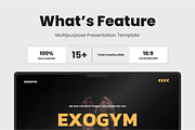 Exogym Fitness And Gym Google Slide, a Presentation Template by SquidPixey (Thumbnail 2 of 6)