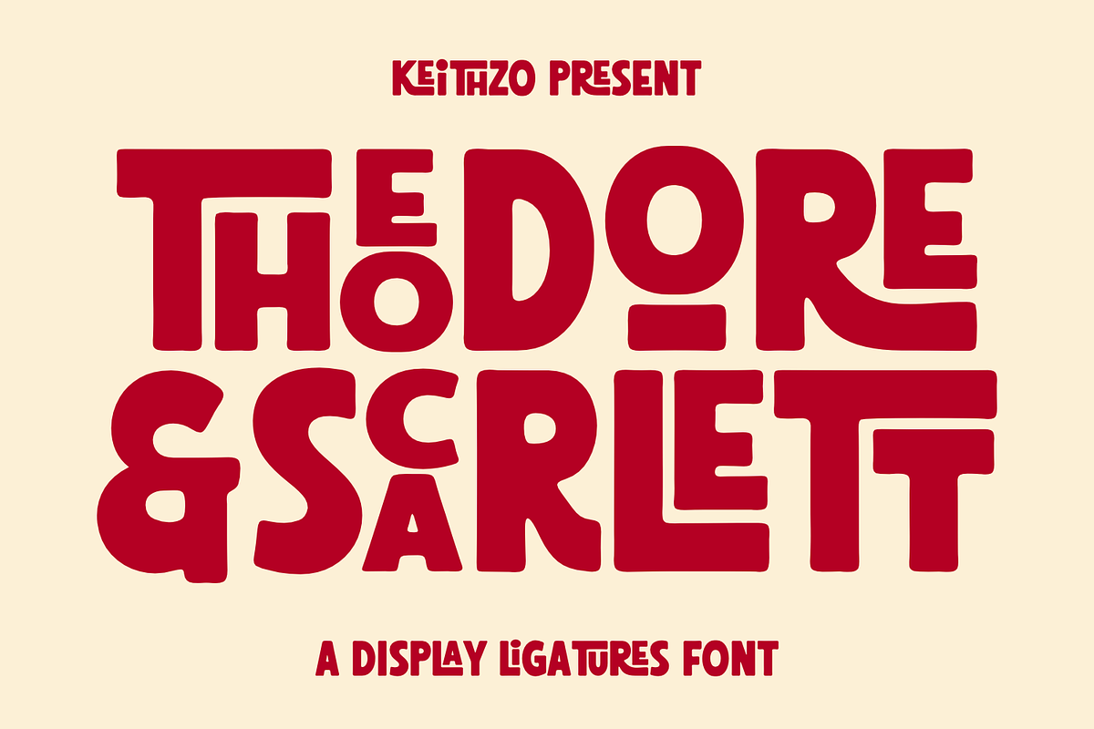 Theodore and Scarlett - Display Font, a Handwritten Font by Keithzo (Photo 1 of 7)