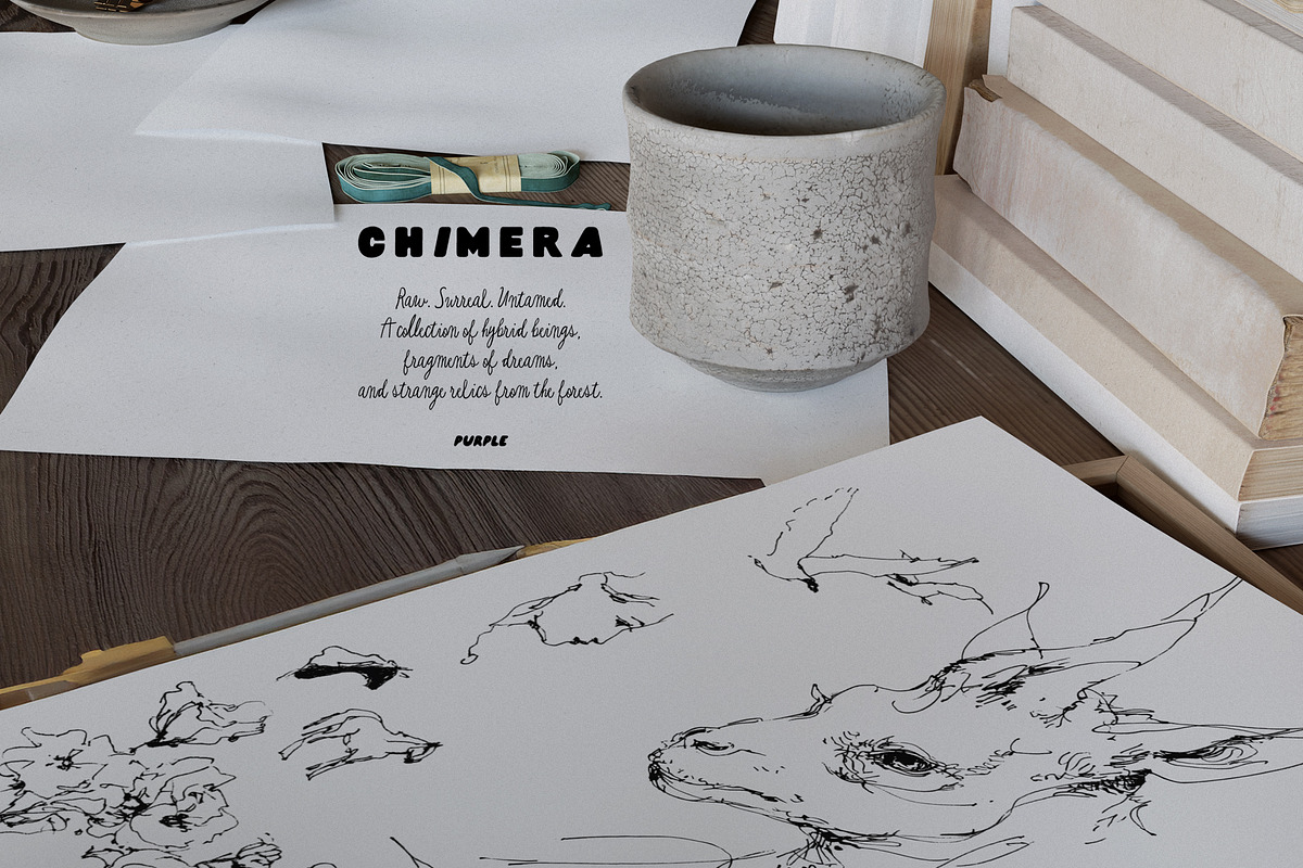 CHIMERA: Raw Surreal Line Art, an Animal Illustration by Purple (Photo 5 of 12)