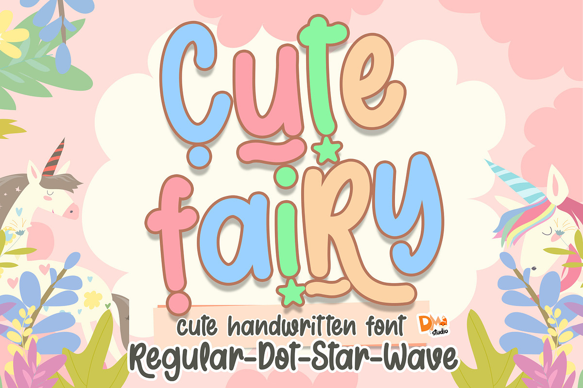 Cute Fairy Font, a Handwritten Font by Dm Studio (Photo 1 of 8)