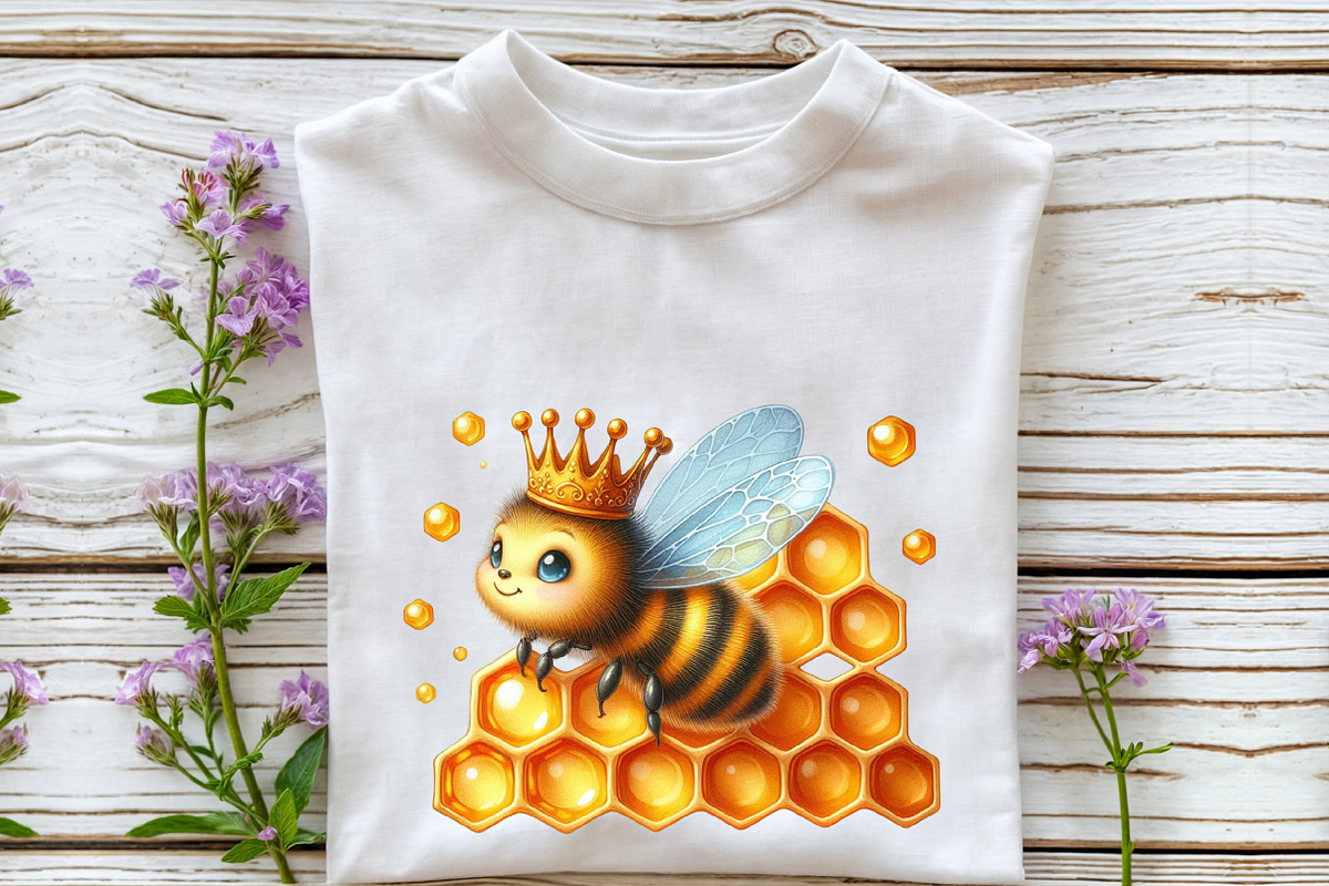 Watercolor Busy Honey Bee Clipart, an Illustration by Rose Art (Photo 4 of 7)
