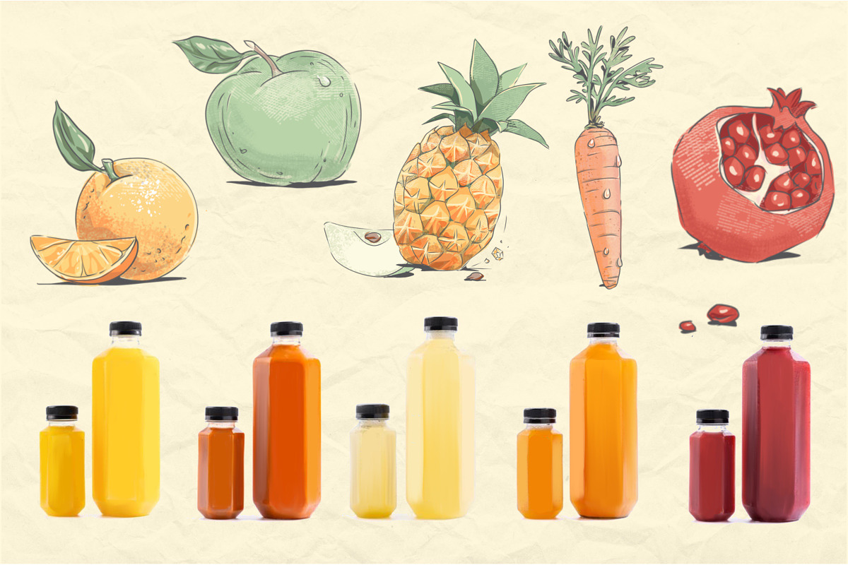 Watercolor fruit brand kit, a Food Illustration by Schumacher Shop (Photo 2 of 9)