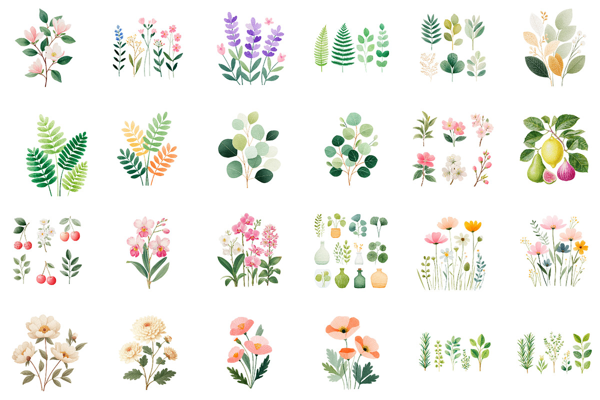 Vintage Clipart Botanical Sketches, an Illustration by Sublimation Artist (Photo 2 of 6)