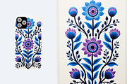 11 purple folk flower wall art print, a Decorative Illustration by ARTOZEN DIGITAL (Thumbnail 8 of 11)