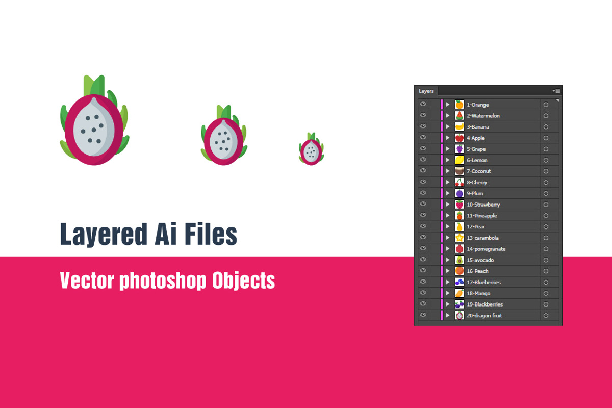 Fruits Icons, an Outline Icon by Sooodesign (Photo 2 of 2)