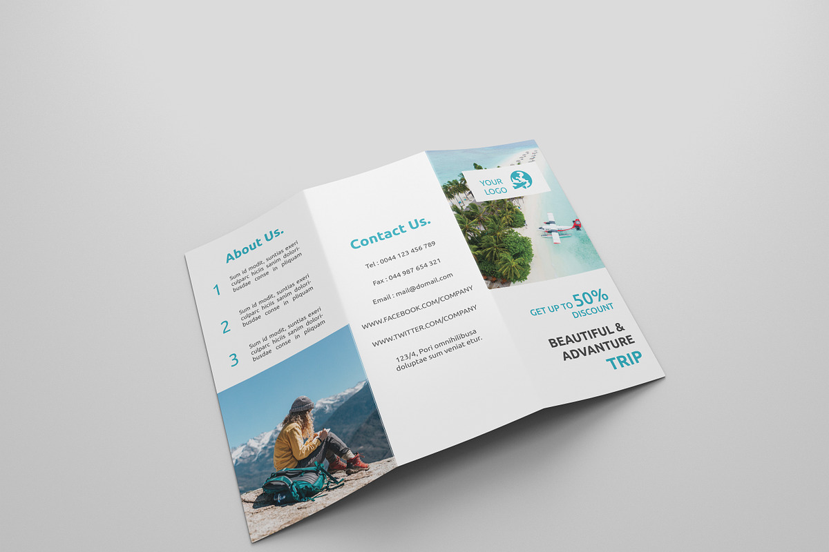 6 Travel  Tri Fold Bochures, a Brochure Template by Creatricks (Photo 6 of 13)