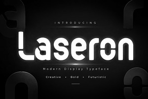Laseron, a Slab Serif Font by Wow Magic