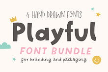 Playful Bundle | 4 Hand drawn Fonts