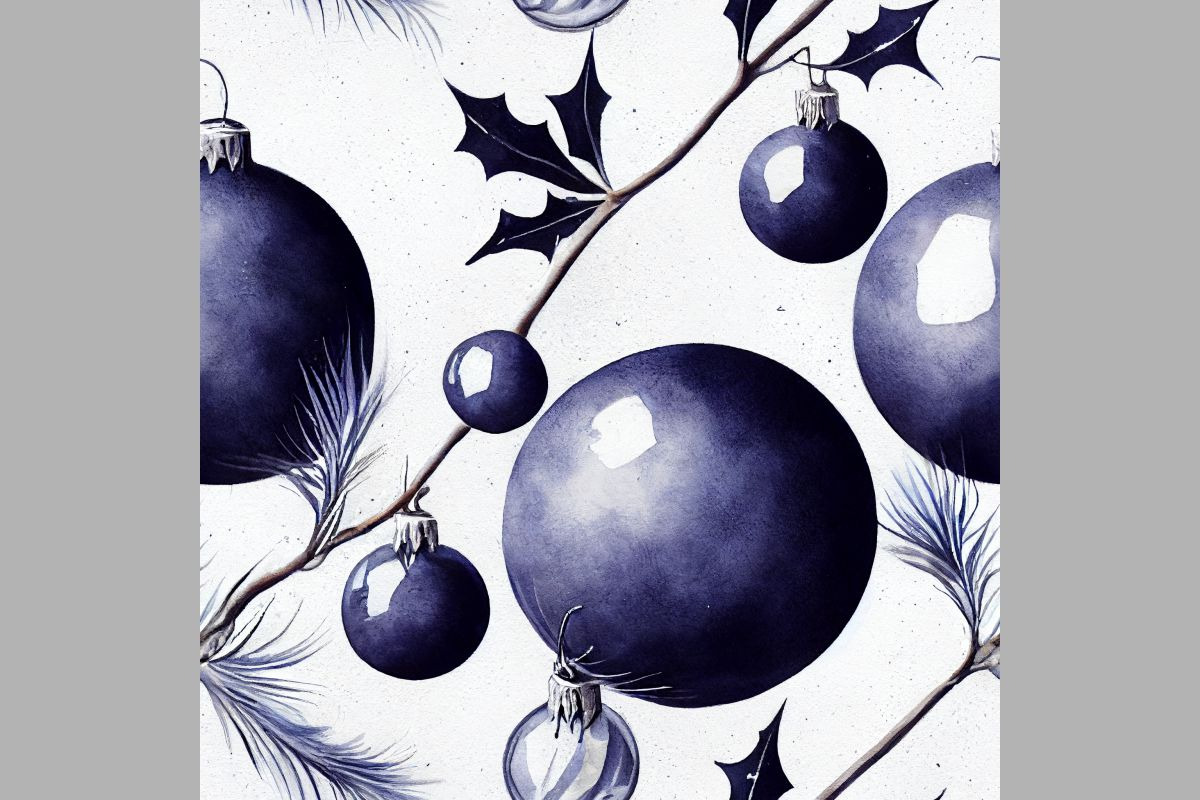 Blue Christmas decorations. Seamless, a Pattern Graphic by Zoya Miller (Photo 6 of 9)