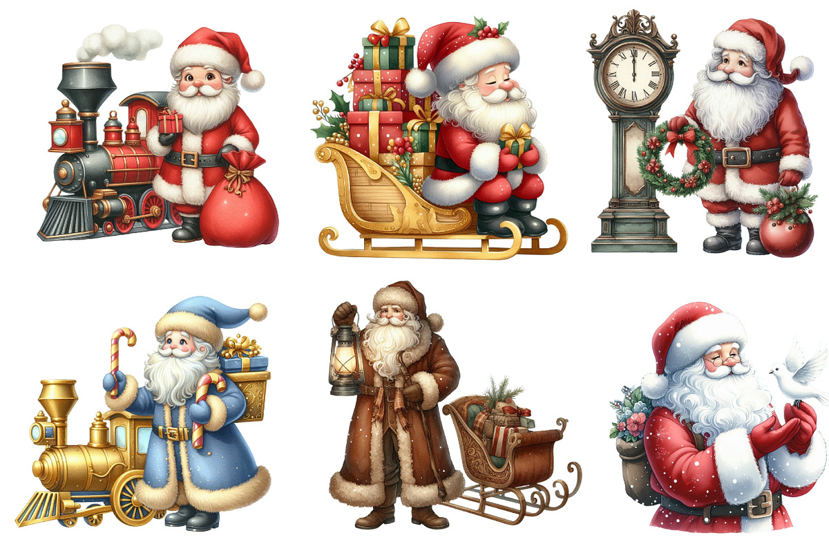Christams Santa Claus Clipart, an Illustration by Designworld (Photo 3 of 6)