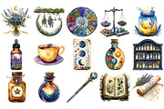 Watercolor Celestial Apothecary PNG, an Illustration by Craft Nest (Thumbnail 3 of 5)