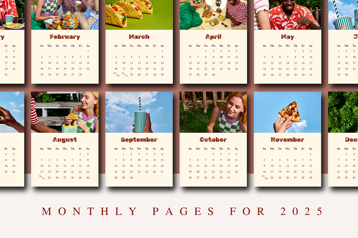 2025 CALENDAR CANVA TEMPLATE, a Stationery Template by The Little Lily Studio (Photo 4 of 5)