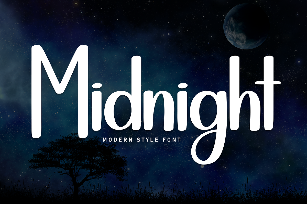 Midnight | Script Font, a Handwritten Font by Scratchones (Photo 1 of 8)