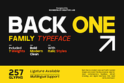 BackOne – A Bold Modern Sans Font, a Sans Serif Font by roomspace creative lab (Thumbnail 1 of 15)