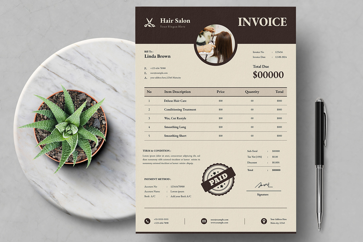 Professional Invoice, a Stationery Template by MightyDesign (Photo 1 of 7)