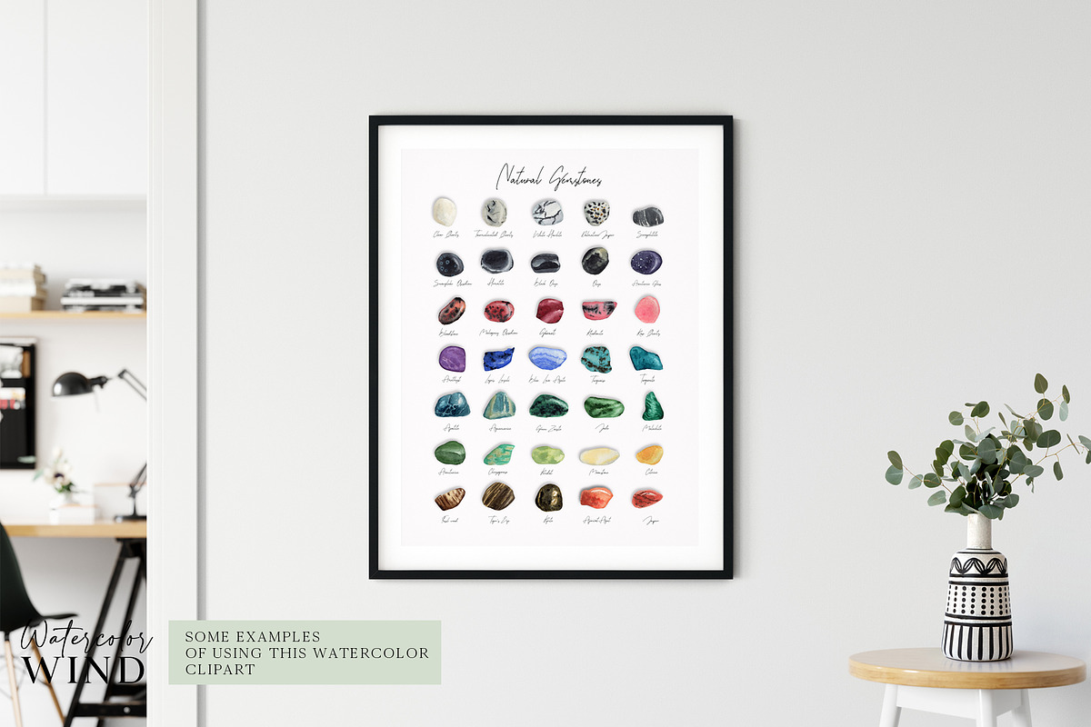 Watercolor gemstone clipart, an Illustration by Ksenia Shmakova (Photo 11 of 13)
