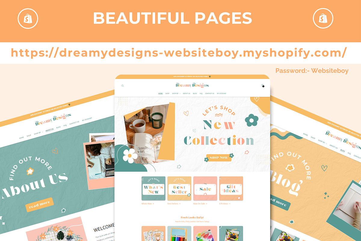 Shopify Theme Dreamy Designs, a Shopify Template by Websiteboy (Photo 5 of 10)