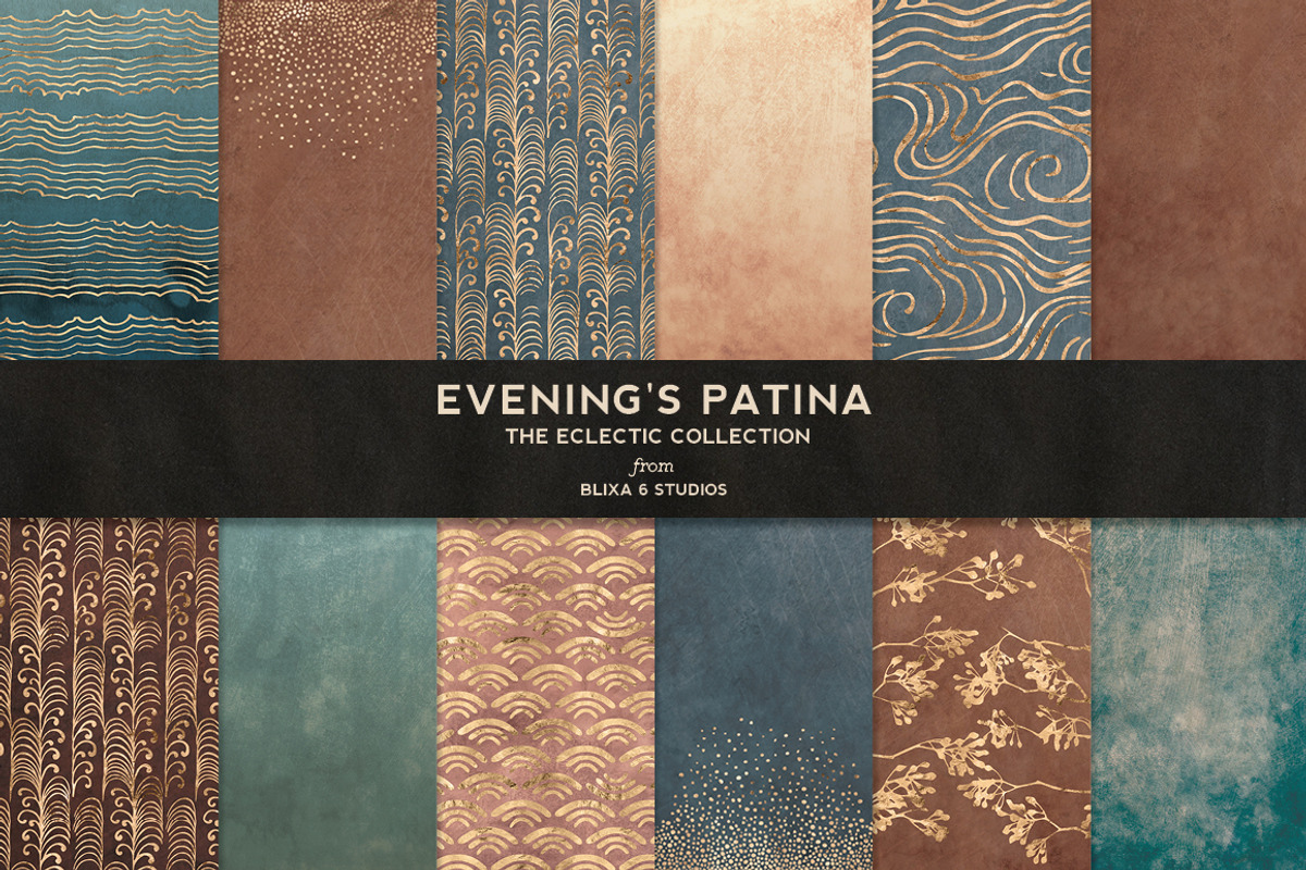 Evening's Patina: Wabi-Sabi Worlds, a Pattern Graphic by Blixa 6 Studios (Photo 1 of 2)