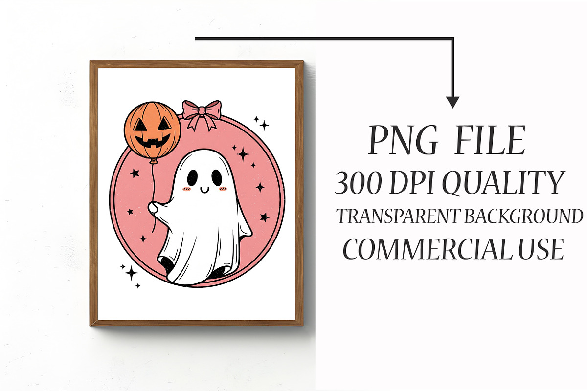 Halloween Ghost Pumpkin Hand-Drawn, an Illustration by Libby Wishes (Photo 4 of 6)