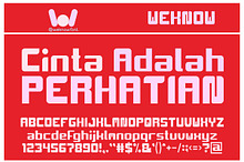 Cinta Adalah Perhatian font