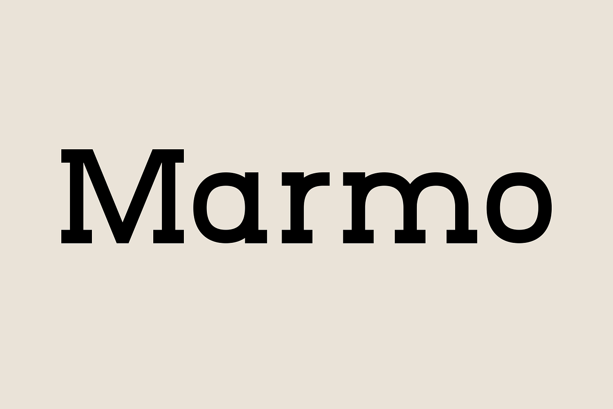 Marmo – Font Family, a Slab Serif Font by Stefano Giliberti (Photo 1 of 10)