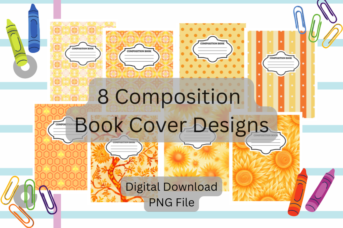 Orange and Yellow Composition Book, a Pattern Graphic by SmallTownDigital (Photo 1 of 3)