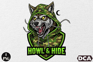 Camo Werewolf Halloween Sublimation, an Icon by DreamCafeArt
