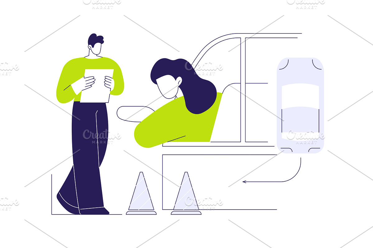 Parking lesson abstract concept, a Transportation Illustration by Visual Generation