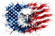 Bald Eagle Patriotic Watercolor PNG, an Animal Illustration by VetalStock (Thumbnail 4 of 8)