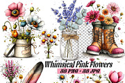 Whimsical Spring Flowers ClipartS, a Graphic by one-touch (Thumbnail 1 of 18)
