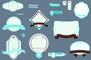 retro banner ribbons frames pack 1, an Object Graphic by Pelican graphics (Thumbnail 3 of 3)